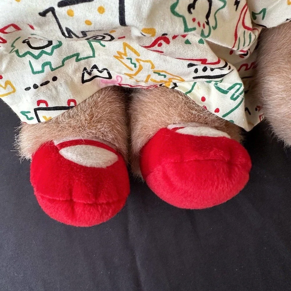 Vintage 90s Gund Beartots Girl Teddy Bear Plush Dress Shoes Plush Stuffed Animal
